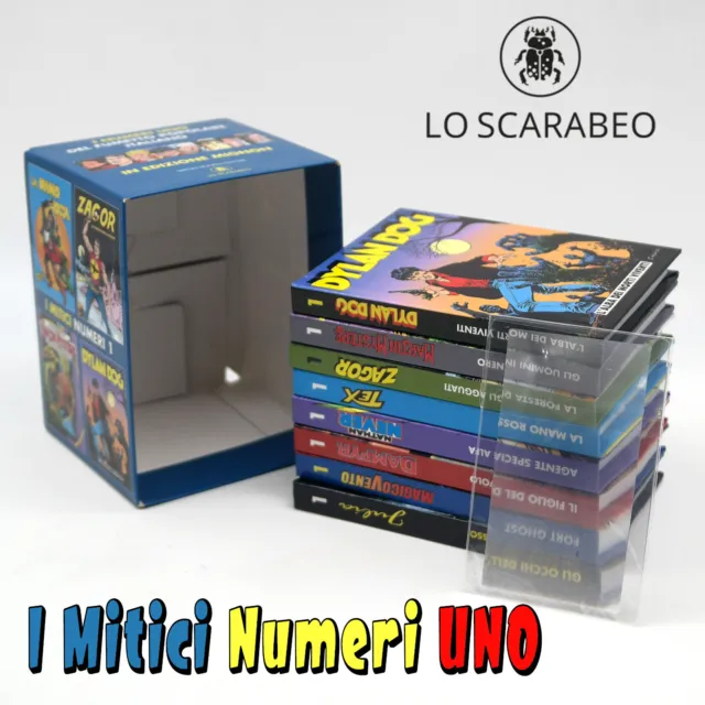 Lotto 8 Fumetti Mignon Lo Scarabeo numeri n. 1 DYLAN DOG NATHAN NEVER ZAGOR TEX