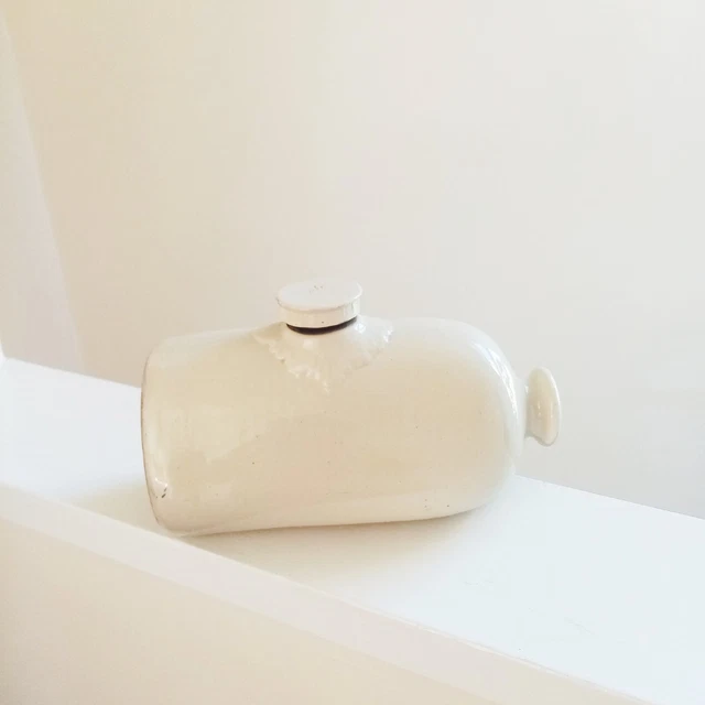 1900S ANTIQUE LOVATT'S Langley Stoneware Hot Water Bed Warmer Foot