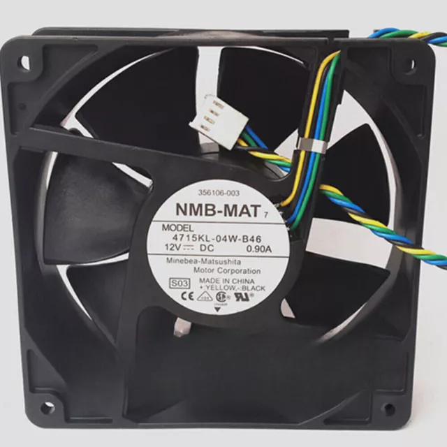 NMB-MAT 4715KL-04W-B46 Cooling Fan DC12V 0.90A 12cm PWM High Volume New 1PC