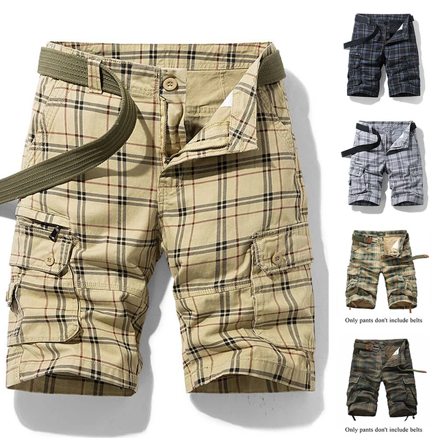 Pantaloni Metà Spiaggia Pantaloncini Combat Cargo Twill Lunghezza Al Ginocchio ^