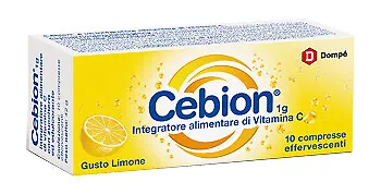 Cebion 1g Vitamina C Limone 10 Compresse Effervescenti