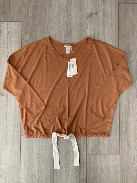 Top In Jersey Eberjey Heather Marrone Misto Cotone Lounge Taglia M Natale