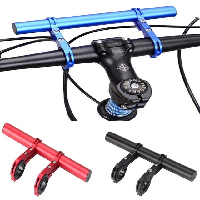 Lamp Bracket Mount Bike Handlebar Extender Aluminum Alloy Bracket Double Tube