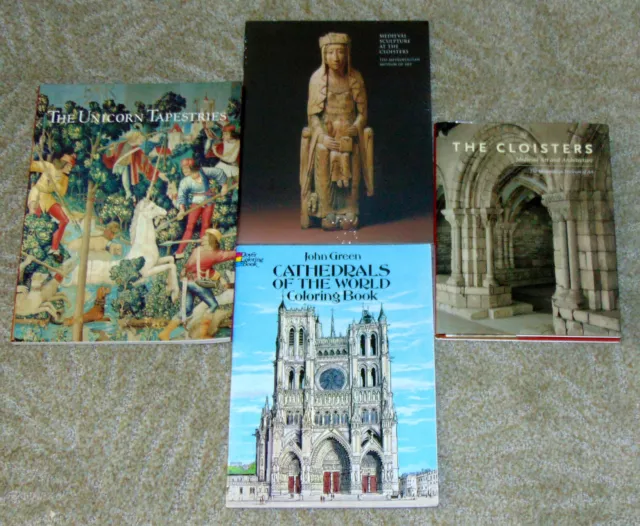 4 Book Lot, Metropolitan Museum of Modern Art, Cloisters and Unicorn Tapestries