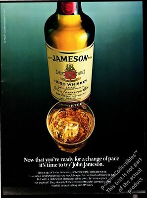 JAMESON Irish Whiskey 1983 Vintage Print Ad