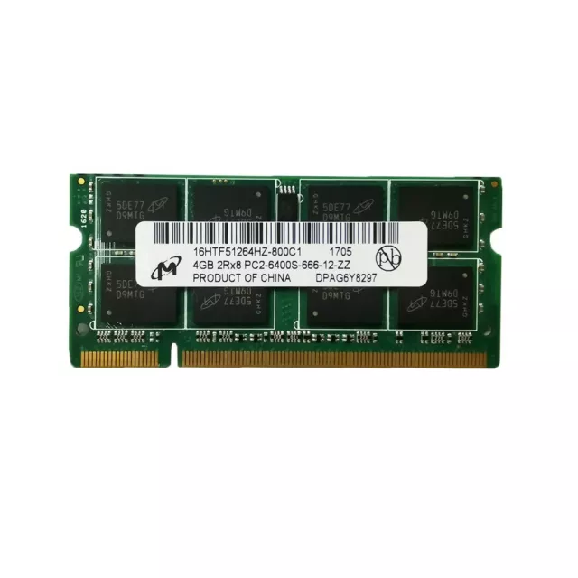 8GB 2x 4GB /2GB DDR2 800MHz PC2-6400S 200Pin SODIMM Laptop Mémoire RAM Micron FR 3