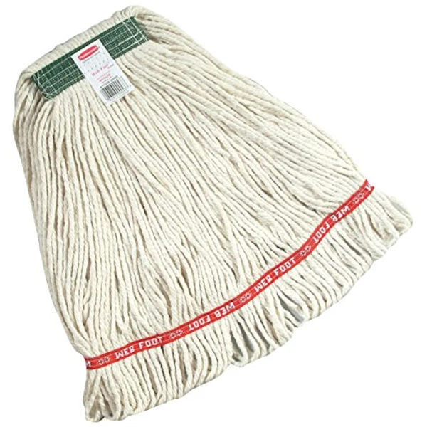 Rubbermaid C11206WH00 Swinger Mop, 1" Green Headband, White