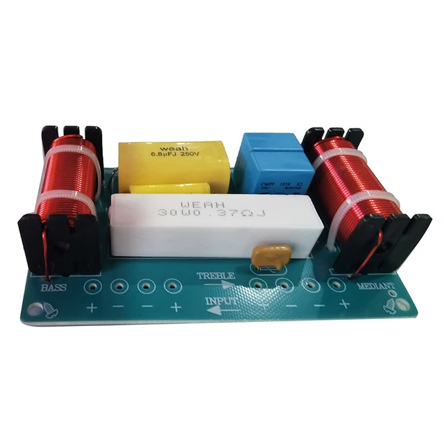 Audio Filter Unit 120W SPEAKER 3 Unit Hi-Fi Audio Frequency Divider 3 Way Crossover ...