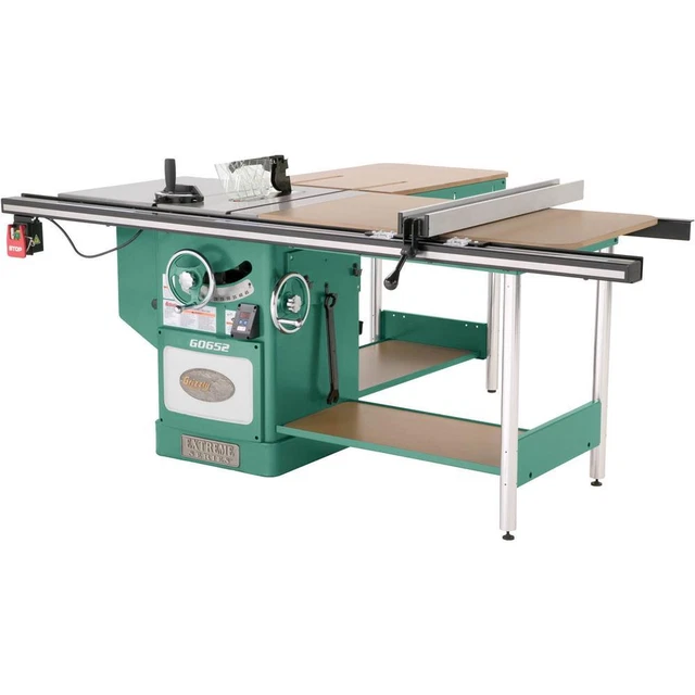 Grizzly G0652 10" 5 HP 3-Phase Heavy-Duty Cabinet Table Saw