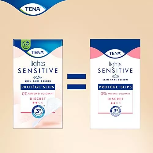 TENA Lights Protège-Slips Discret Incontinence Femme - pour Peaux Sensibles - Pr 3