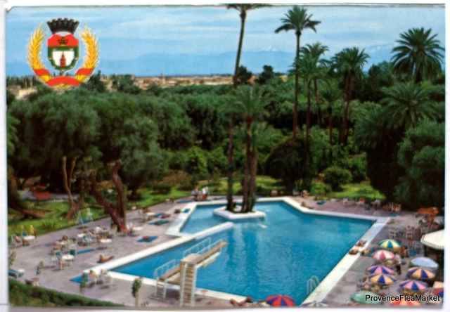 mar33 MAROC  Carte Postale MARRAKECH PISCINE DU MAMOUNIA CPA
