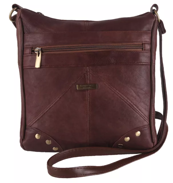New Womens Fashion Genuine London Leather Crossbody Shoulder Bag Strap Handbag