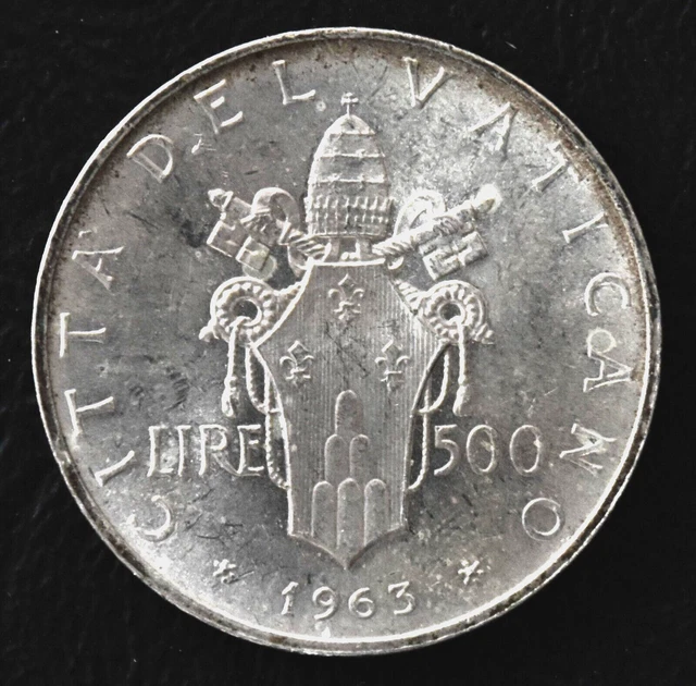 Vatican 1963  •  500 Lire Pope Paul VI silver coin