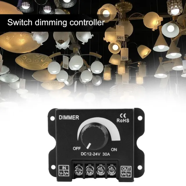 LED Bande Lumineuse Dimmer Pwm Variateur Contrôleur Bouton Sur / Arrêt DC12-24V