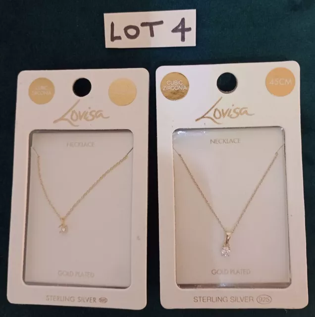 LOVISA GOLD PLATED Sterling Silver Moon&Star Necklace & Ring, Lightning  Necklace £34.99 - PicClick UK