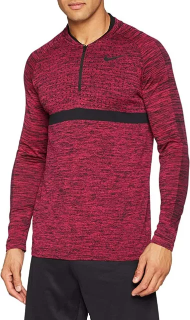 NIKE GOLF DRY Knit Half Zip Long Sleeve Shirt 892221 012 52.00 PicClick UK