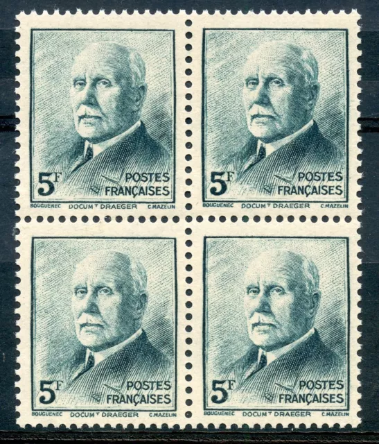 Stamp / Timbre France Neuf N° 524  ** Bloc De 4 Petain