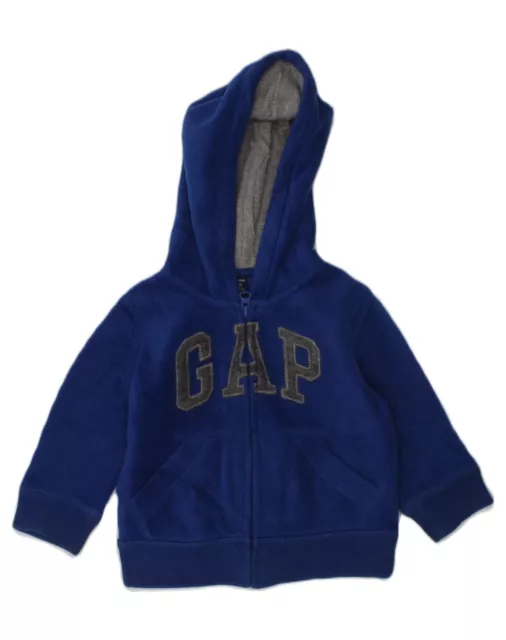 GAP Baby Jungen mit Kapuze grafische Vliesjacke 12-18 Monate marineblau AE02