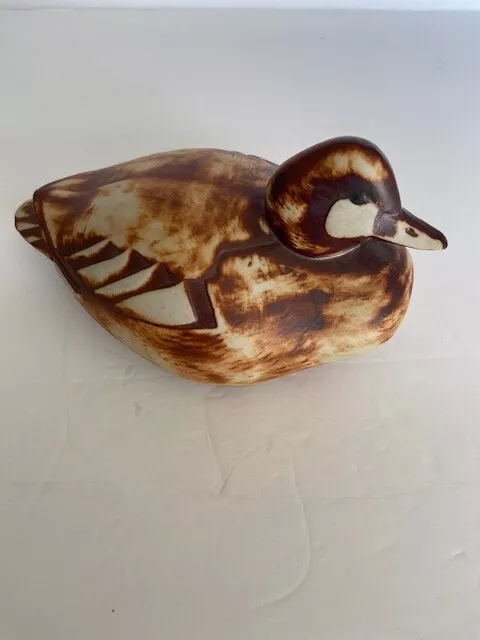 Gustavsberg Goldeneye Female Adult Ceramic Bird By Paul Hoff Made In Sweden