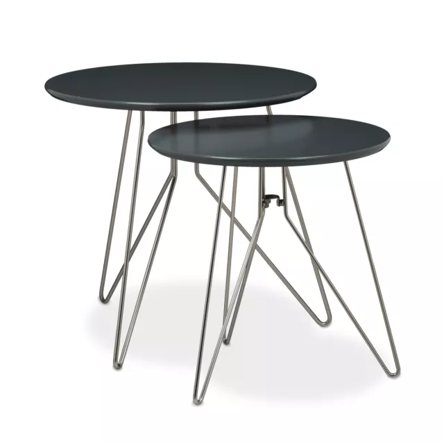 Table console table d'appoint canapé table gigogne lot de 2 design moderne 3