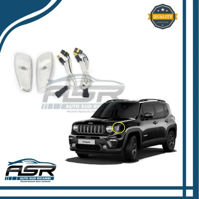 Set Lichter Led- Seitenlichter Weiß Mit Verdrahtung Und Glühbirne Jeep Renegade