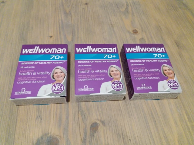 3 X VITABIOTICS Wellwoman 70+ Vitamins - 30 Tablets £14.50 - PicClick UK
