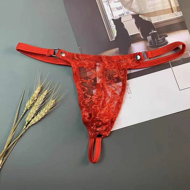 Culotte Dentelle Homme Sissy Thong – Sous-vêtement Érotique, Taille Unique, Style Audacieux