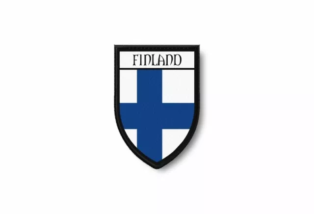 Patch ecusson termocollant bord brode drapeau imprime finlande finlandais