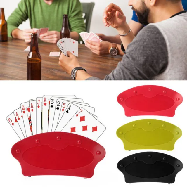 Manos libres soporte para tarjetas de juego de pie juego de póquer asiento en forma de fan
