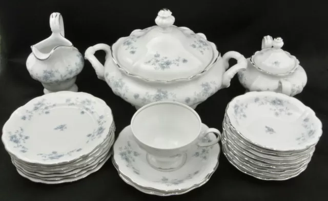 Vintage Johann Haviland's Blue Garland Bavarian Backstamped Dinnerware Pieces