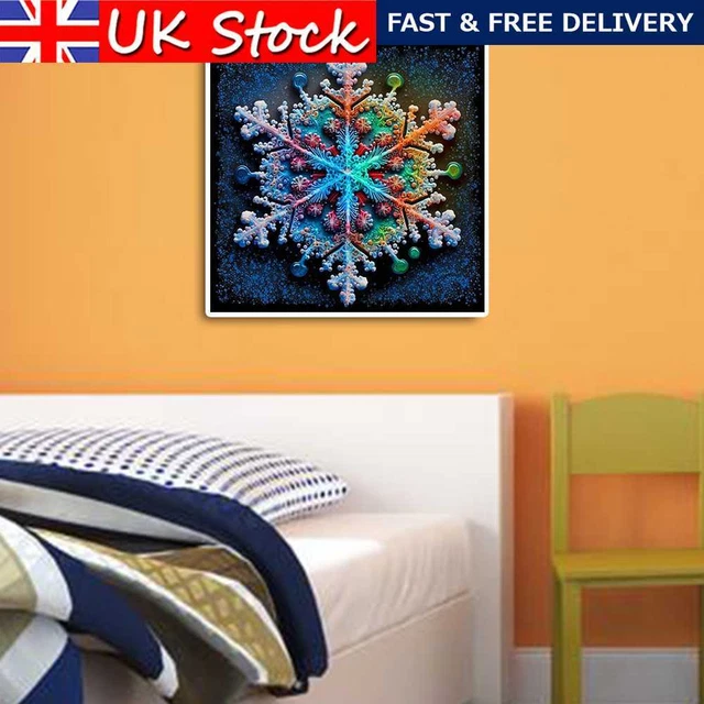 5D DIY Full Round Drill Diamond Painting Snowflake Kit Home Decoration Art Craft