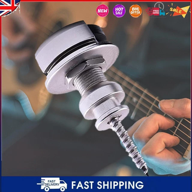 2 Pcs Guitar Strap Locks Set Anti-Rust Security Strap Lock with Mounting Screws