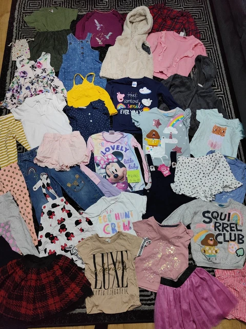 #646- Enorme pacchetto di vestiti per ragazze 3-4 anni GEORGE NEXT DISNEY ZARA TED.B DISNE