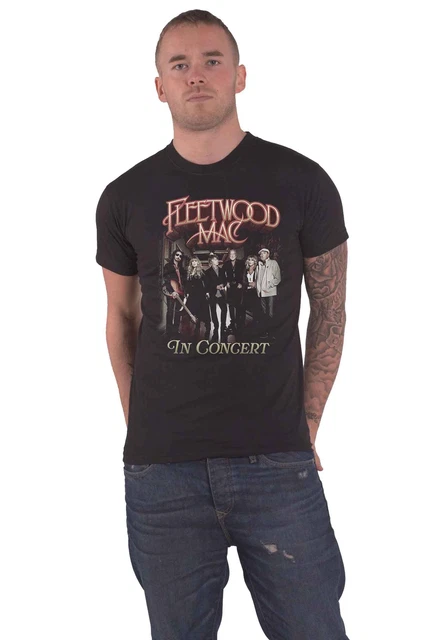 Fleetwood Mac T Shirt In Concert Band Logo new Official Mens Black