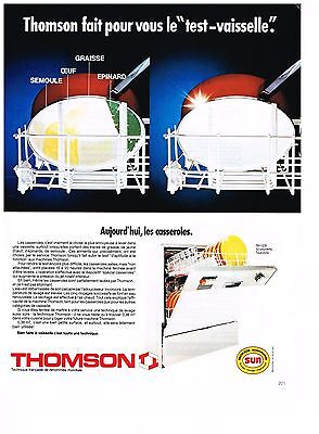 PUBLICITE  1975   THOMSON   lave  vaisselle les casseroles 