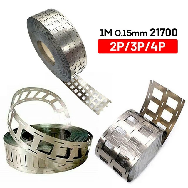 Bande Nickel 10m Pour Batterie 18650 21700 - Plaque Connexion Acier Plaqué Nickel 0.1x4mm - Revêtement Nickel Haute Conductivité