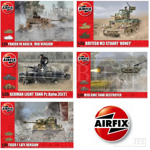 AIRFIX TRUCKS TANKS Military 1/35 Scale Model Kits Panzer Tiger M3