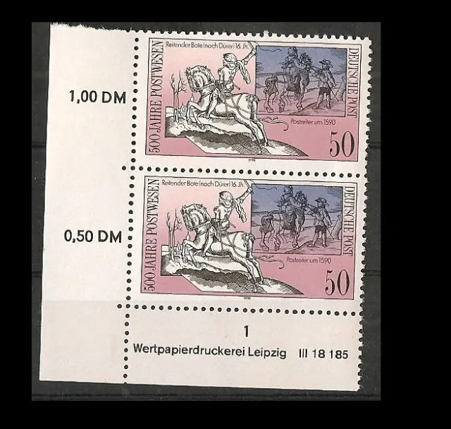 DDR  1990 Minr.3355/3355DV** S-Paare, Einwandfrei, mit Druckvermerk ,Postfrisch
