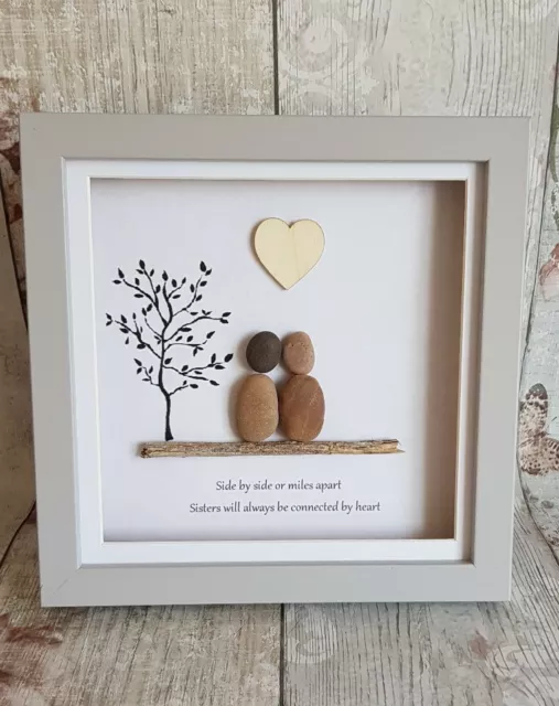 Sister Framed Pebble Art Picture Gift/Home Decor/Birthday