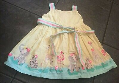 Beautiful Baby Girls Monsoon Lemon Summer Dress Age 6- 12 Months GREAT CONDITION