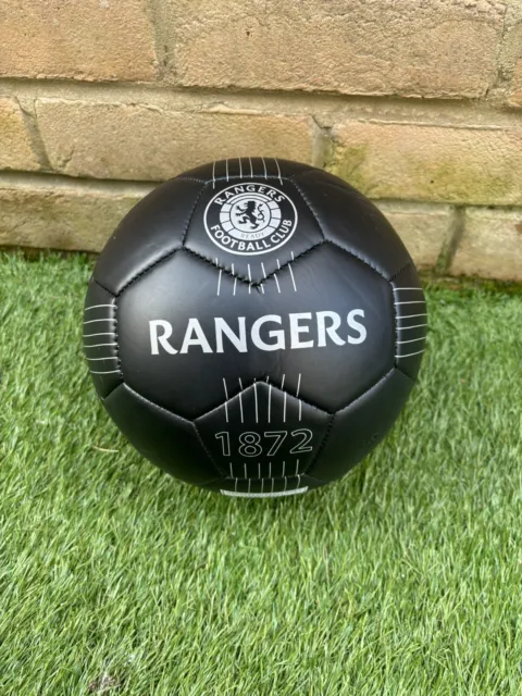 Official Glasgow Rangers FC React Black/sliver Size 5 Football Brand New