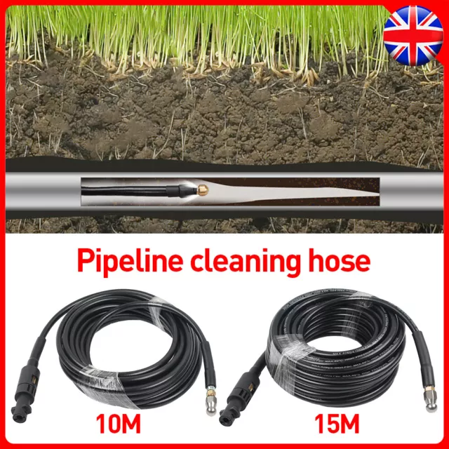 High Pressure Washer Drain Sewer Clean Hose Pipe 15/20m For Karcher K2-K7