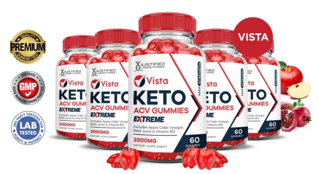 Vista Keto Extreme ACV Gummies 2000MG Apple Cider Vinegar 300 Gummys