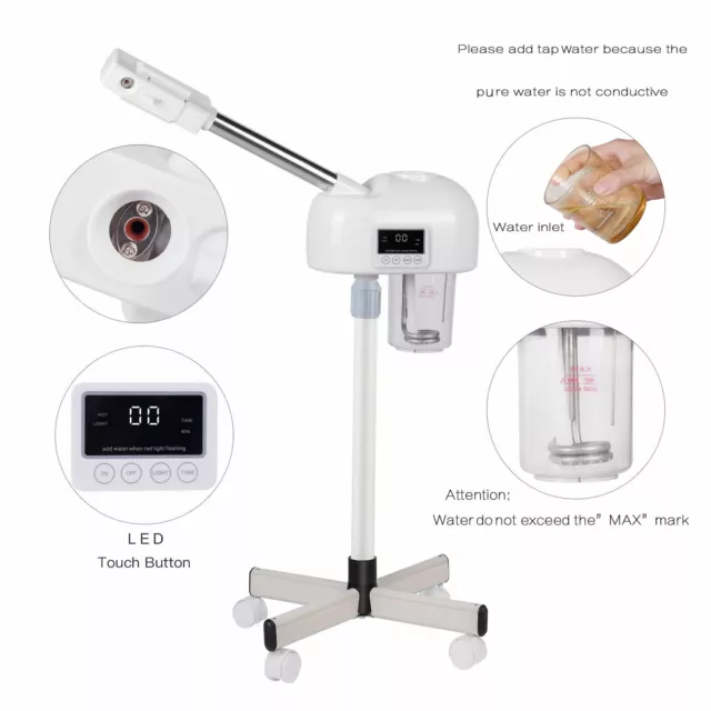 Professional Facial Steamer UV Hot Ozone Beauty Salon Spa Skin Care Equipment US