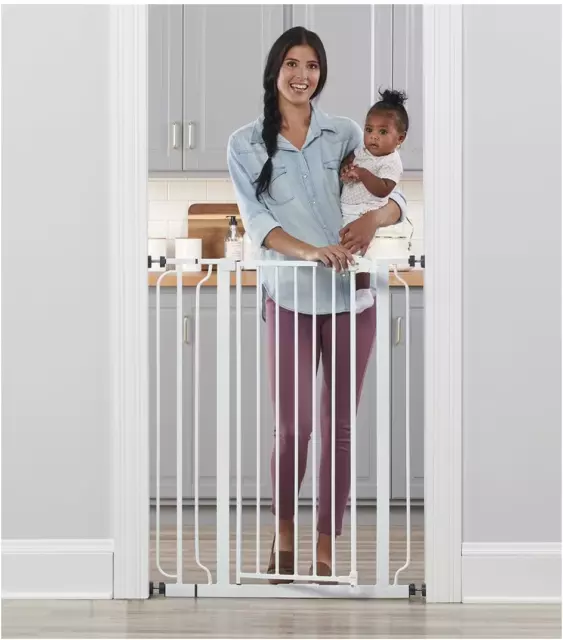 Regalo Easy Step Extra Tall Walk Thru Baby Gate, Bonus Kit, Includes 4-Inch Exte