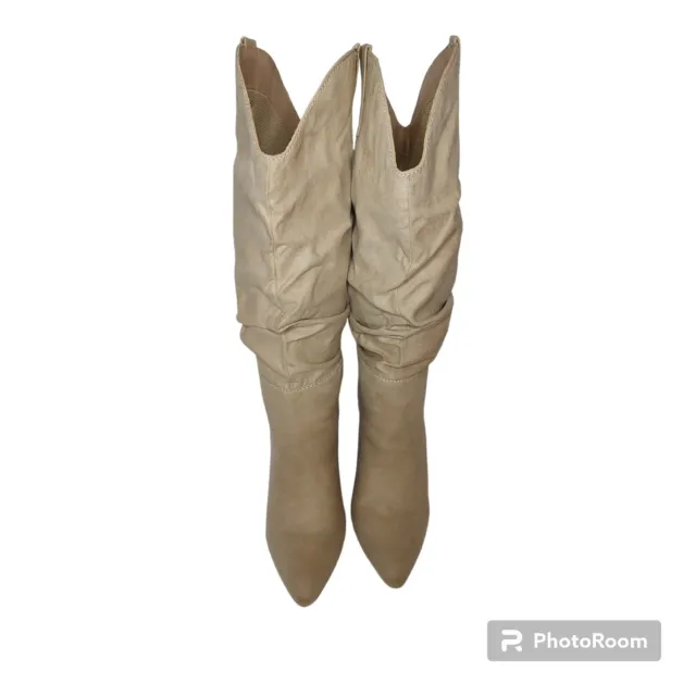 New Croft and Barrow Cream Tan Slouch Boots size 9.5 Shoes
