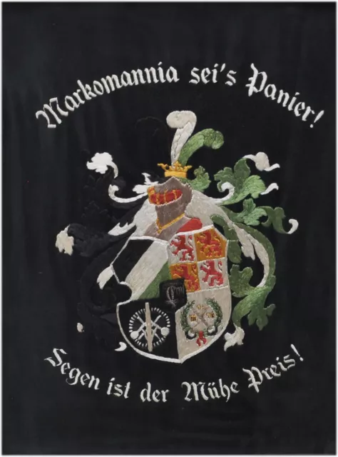 Studentika - Markomannia sei’s Panier - großes gesticktes Wappen