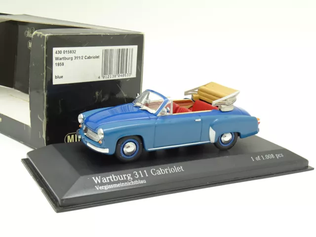 MINICHAMPS 1/43 - Wartburg 311/2 Cabriolet Blue 1959