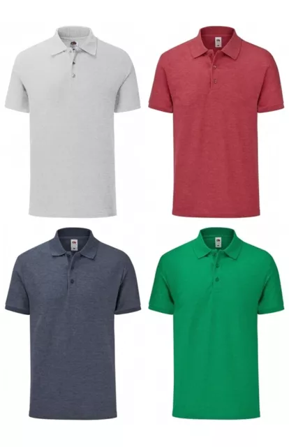 Fruit of the Loom Herren Polo Shirt Tee Polohemd Kurzarm Polokragen Übergrößen