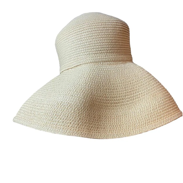 MARKS & SPENCER Wide Brim Natural Floppy Sun Hat Women's One Size 24.